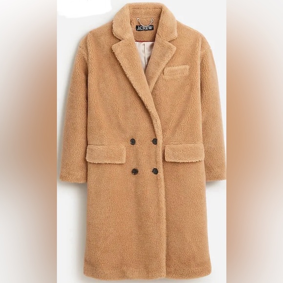 J Crew Teddy Sherpa blend Coat - Picture 1 of 6